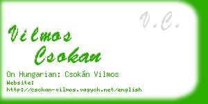 vilmos csokan business card
