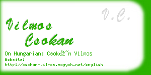 vilmos csokan business card